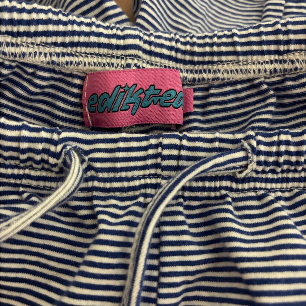 Edikted Blue and White Striped Pants - Picture 2 of 3